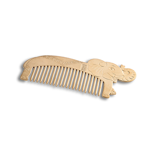 Peigne en laiton doré de style chinois de haute qualité avec logo personnalisé - Product Image 4