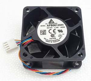 Ventilador Delta 6025 de 6 cm, nuevo, con doble rodamiento de bolas, regulación de velocidad de 4 hilos, AFB0612DH, 12 V, 1.10 A, alta velocidad. Ventilador Delta 6025 de 6 cm completamente nuevo - Product Image 2
