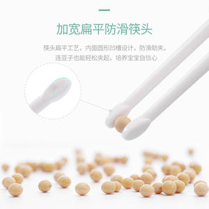 Palillos de entrenamiento para bebés con diseño de búho, palillos de aprendizaje de plástico para niños de 1 a 2 años, estilo recto en rosa y verde. - Product Image 4