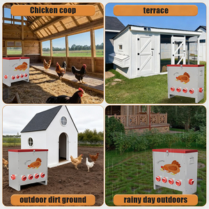 Tùy chỉnh kim loại gà trung chuyển công suất lớn 85lbs gà ăn máng trung chuyển hộp cho trang trại sử dụng - Product Image 6