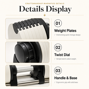 Haltères réglables JOYFIT OEM ODM, haltères portables pour l'entraînement en force avec support pour une utilisation à domicile - Product Image 6