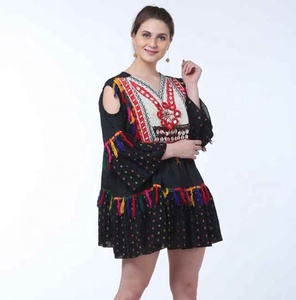 Vestido Casual Vintage Hecho a Mano para Mujer, Estilo Ibiza, Verano, Moda, Bordado Tradicional, Encaje, Diseño Sólido - Product Image 2