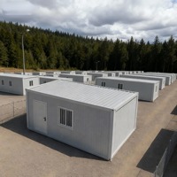 Maisons modulaires en panneaux sandwich en acier préfabriqués de 20 pieds et 40 pieds personnalisables pour usage résidentiel, bureaux, hôtels, parcs