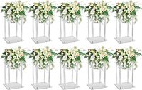 Centre de table de mariage en feuille acrylique, vases carrés géométriques en cristal, support de fleurs en acrylique pour décorations de table de mariage