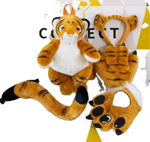 OEM Farcito Animale di Peluche Tigre/orso/panda Dinosauro Coda Cosplay Coda Giocattolo