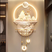 Eau de luxe légère pour générer de la richesse porche lumière peintures murales 3D acrylique led art acrylique led art mural 3D acrylique led art mural
