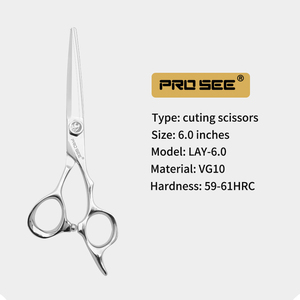 Mens chải chuốt kéo 6 inch vẻ đẹp VG10 thép sắc nét lưỡi cắt trên tóc Salon cắt tóc kéo cho chăm sóc cá nhân - Product Image 2