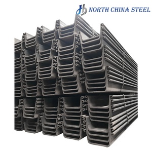 Palplanches en acier de type U robustes, palplanches emboîtables laminées à chaud pour les projets de contrôle des eaux - Product Image 1