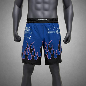 Shorts d'entraînement MMA en tissu élastique rafraîchissant à séchage rapide, double couche avec compression interne pour le fitness et la lutte - Product Image 2