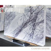Grande dalle de marbre blanc naturel Cammy Stone Milas Lilac White pour carrelage de sol, escalier, comptoir de cuisine, meubles de salle de bain