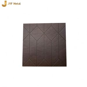 LL233 304 316 Steel Wall Panels <b>Plate</b> Antique Copper Bronze Etched Stainless Steel <b>Door</b> Wall Decoration - Product Image 6