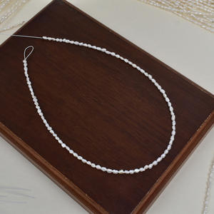 Perles de culture d'eau douce baroques Keshi naturelles de 3 mm, blanches, semi-finies, pour collier DIY pour femmes, non nucléaires, vente en gros - Product Image 2