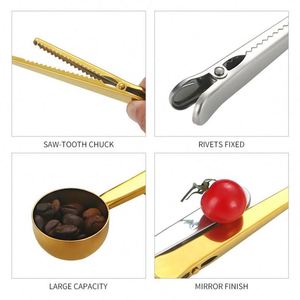 Custom logo Great <b>Measuring</b> Tea Protein Powder Instant Drinks Coffee <b>Spoon</b> <b>Measuring</b> Stainless Steel Coffee <b>Spoon</b> Bag Clip - Product Image 5