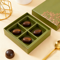Boîte d'emballage de luxe personnalisée pour dattes, bonbons et chocolats avec insert, logo estampé à chaud doré, boîte cadeau en carton pour chocolats