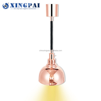 XINGPAI Offre Spéciale usine buffet salle à manger équipement or rose simple tête en acier inoxydable chauffe-plats lampe