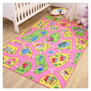 Alfombra de carretera hecha a máquina para niños, alfombra diseñada para niños, alfombrillas de juego para bebés, alfombras para suelo - Product Image 4