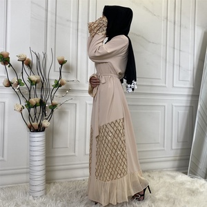1863# New Abaya Latest Burqa Design Muslim Kimono Sequins Design <b>Kaftan</b> Dress Luxury Front Open Clothing in Turkey - Product Image 5