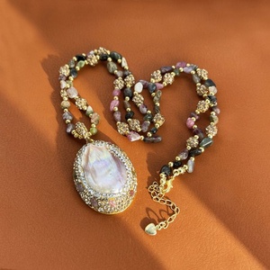 Collier de perles naturelles de tourmaline Sultan Stone, chaîne de pull élégante et raffinée - Product Image 3