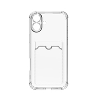 Fente pour carte de poche Anti Shock air pare-chocs étui de téléphone portable pour Apple iPhone 16 Plus 6.7 pouces Crystal Clear Soft TPU bcak cover