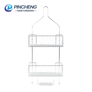 Organisateur de salle de bain suspendu robuste à 3 niveaux <span class=keywords><strong>pour</strong></span> <span class=keywords><strong>douche</strong></span>, support de <span class=keywords><strong>douche</strong></span> en métal chromé - Product Image 1