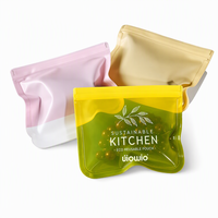Sac à sandwich réutilisable en PEVA, sans BPA, résistant aux fuites, compatible lave-vaisselle, avec fermeture éclair pour la congélation des aliments, pour le stockage des aliments