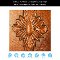 Tuiles de plafond 3D artistiques étanches 2x2ft en PVC gaufré, ignifuges, pour hôtels et restaurants, PL63 Archaic, livraison incluse