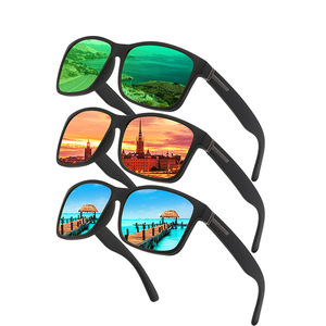 Gafas de Sol Polarizadas Unisex UV400, Marco de Metal Negro, Lentes TAC Antideslumbrantes, Protección Solar para Conducir, Moda para Exteriores - Product Image 3