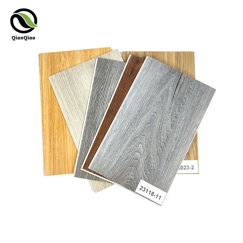 QIANQIAO Light Brown 4mm 5mm 6mm Floor Waterproof Vinyl Tiles Spc Plastic Flooring Click Luxury For Decorate