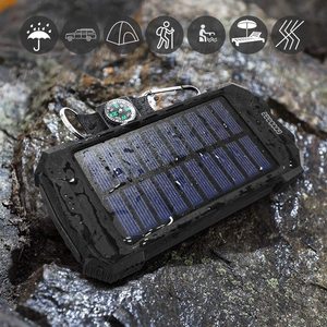 Batterie externe solaire 10000mAh Li-Polymère PD20W à charge rapide avec charge sans fil et lampe torche LED pour les voyages en extérieur – Meilleure vente aux États-Unis - Product Image 5