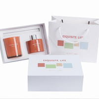 Parfum de maison de luxe Simple Love et boîte-cadeau de bougies à la cire de soja parfumée ensembles AB