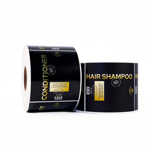 Stiker Label kosmetik vinil kedap air kustom Label gulung cetak merek Label kemasan produk tubuh rambut untuk botol sampo - Product Image 6