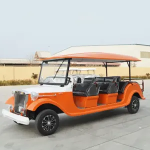 11 seats shuttle electric car battery powered tourist sightseeing antique classic old vintage car