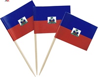 Ensemble de football avec drapeau haïtien, t-shirt, chapeau et pendentif carte pour les fans d'événements sportifs – Cadeau idéal pour encourager les supporters – Vente chaude