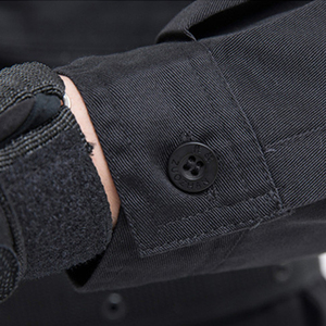 Uniforme de sécurité de haute qualité, ensemble noir, fournisseur, été, extérieur, pour hommes, <span class=keywords><strong>fabricant</strong></span> d'uniformes, noir uni - Product Image 5