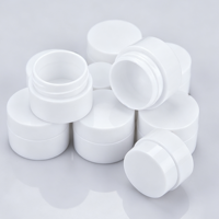 Pot de crème en plastique blanc 5g, mini-flacon de voyage, échantillon de crème, pot vide pour onguent, flacon portable à large ouverture pour crème d'essai