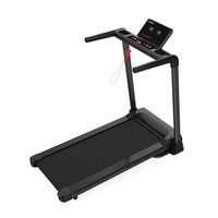 Tapis roulant pliable avec console LED, capteurs de fréquence cardiaque, touches de vitesse rapide, moteur 2,5 CV, machine de course compacte pour la remise en forme à domicile