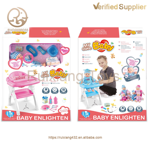Jouet de poupée en plastique éducatif pour bébés et enfants avec chariot ensemble d'alimentation chaise haute et jouets médicaux pour médecins - Product Image 6
