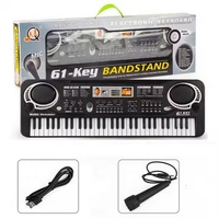 Hot Selling 61 Keys Piano Toys Kids Music Instrument With Microphone and USB Charging Line Keyboard Toys for Kid