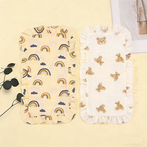 2개의 순면 친환경 세탁 가능한 아기 턱받이, 부드러운 침 흡수 턱받이 및 치아발육 턱받이 (0-24개월 유아, 신생아, 영유아용) - Product Image 2