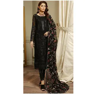 Best Quality Semi Stitched Material Indian and Pakistani Clothing Salwar Kameez Available at Bulk Price