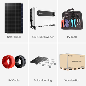 Sistema de Energía Solar Conectado a la Red de 500KW 1MW 2MW, Paquete Completo con Inversor de Cadena Growatt Solis para Uso Comercial - Product Image 4