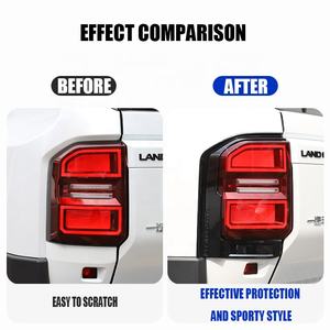 Cubierta de luz trasera, cubierta protectora de lámpara trasera, Exterior de coche negro mate para Toyota 2024 Lc250, accesorios, piezas de cubierta de carga Prado - Product Image 5
