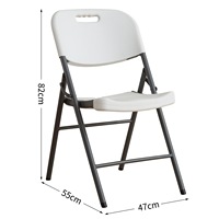 Großhandel Moderne Schlafzimmer- und Outdoor-Möbel: Günstige, Einfache, Tragbare Weiße Edelstahl-Klappstühle und Esstische für Fitness, Schule und Partys