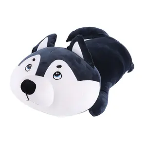 Kawaii Soft Dog Pillow Kuscheltier puppen Fat Husky Plüsch kissen Kuscheltier kissen