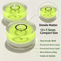 Niveau à bulle circulaire universel de 12 mm, niveau à bulle rond avec dos adhésif pour équipement OEM