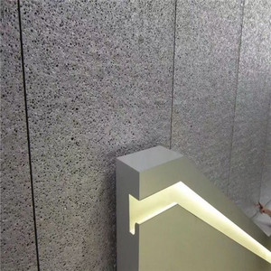 Panneau mural suspendu en aluminium imitant la pierre, avec impression par transfert de motifs pierreux - Product Image 2