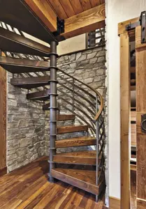 Elegance zerafet ve modernite lüks spiral merdiven güzellik cam merdiven ahşap adımlar ve kavisli merdivenler