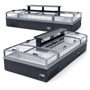 Réfrigérateur-congélateur commercial combiné grande capacité, îlot de présentation, sans givre, pour supermarché DGZL-19D/15Z/19Z/21Z/25Z-Y0 - Product Image 4