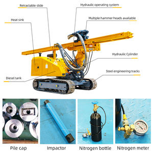 Machine de forage de pieux photovoltaïques Hengwang, équipement de forage de pieux pneumatiques pour l'énergie photovoltaïque, composants principaux du moteur de pompe pour le forage de pieux de ferme solaire - Product Image 4