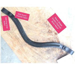 Banda de cejas con forma de onda personalizable de alta calidad, uso ecuestre, canal vacío de moda, botón a presión Pop, cuero de alta calidad - Product Image 1